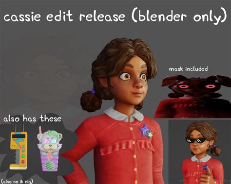 fnaf cassie model|Cassie Model Edit Release Blender 3.6 and SFM.